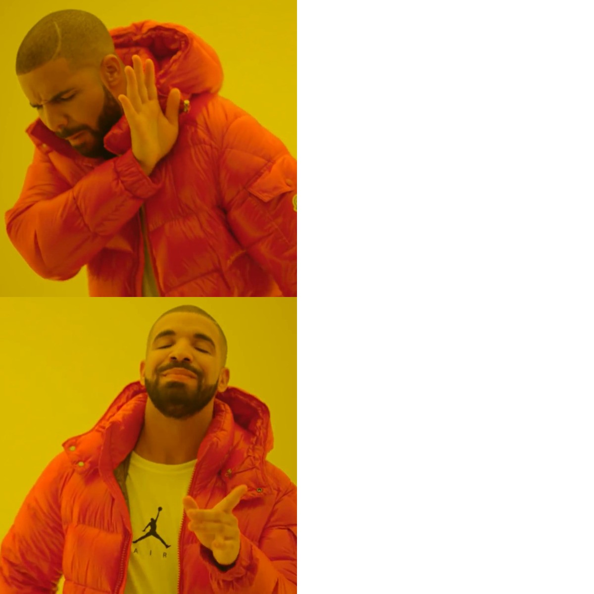 Drake Hotline Bling meme about Kulani Kinis