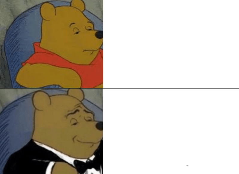 Tuxedo Winnie The Pooh meme about Kulani Kinis