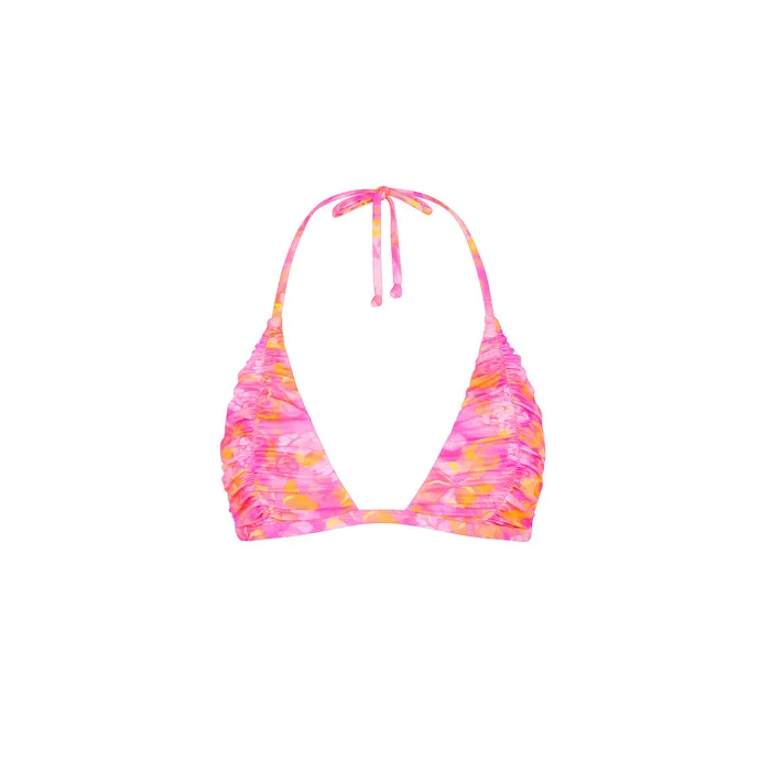 Gathered Stitch Bralette Bikini Top - Petal Pop
